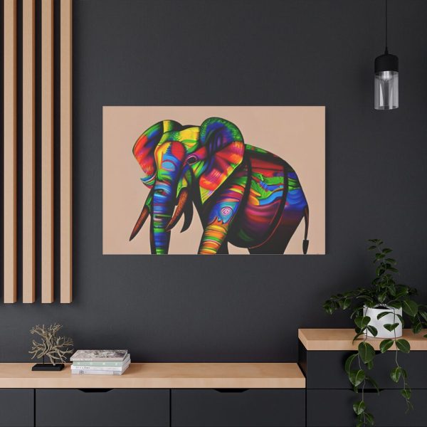 Rainbow Colored Elephant II Standard Canvas