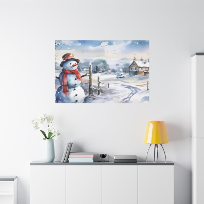 Vintage Snowman Art Standard Canvas - Image 3