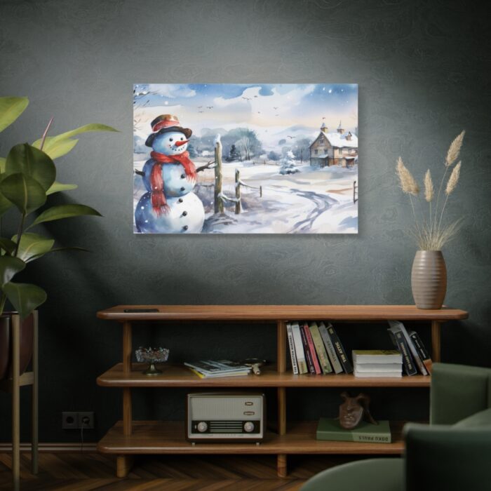 Vintage Snowman Art Standard Canvas - Image 5