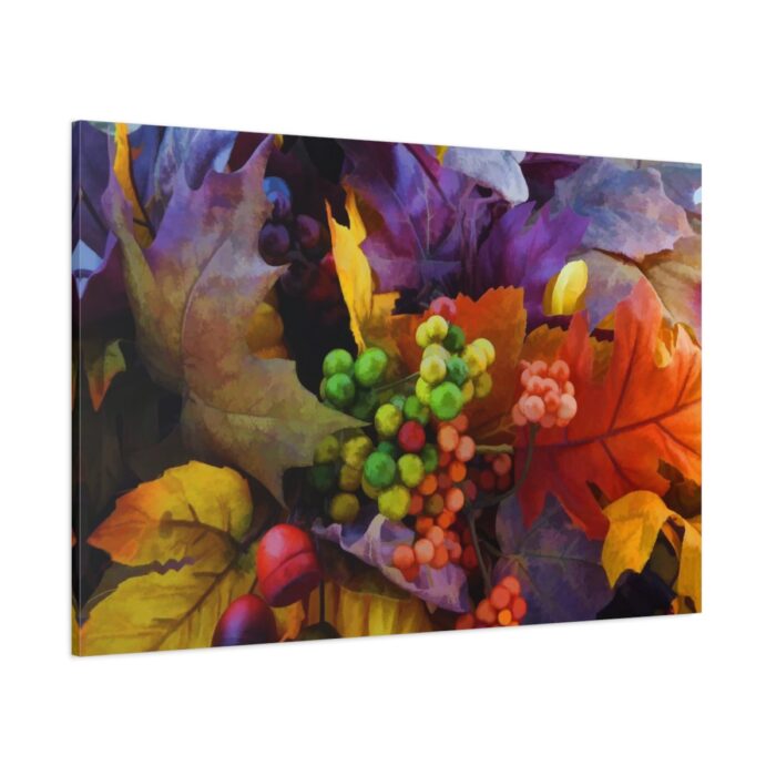 Autumn Leaves, Berries, Acorns Standard Canvas - Image 1
