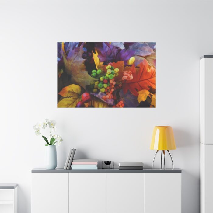 Autumn Leaves, Berries, Acorns Standard Canvas - Image 3