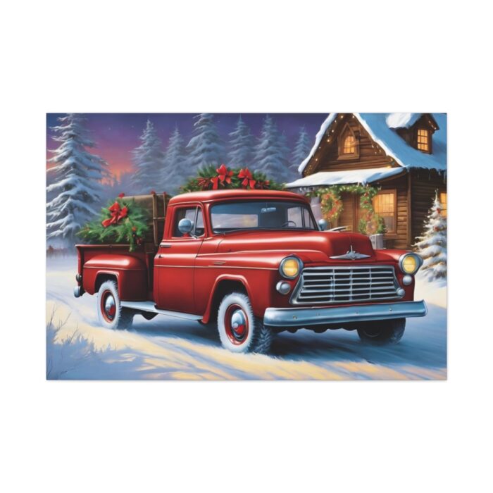 Vintage Pickup Truck Christmas I Standard Canvas - Image 2