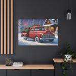 Vintage Pickup Truck Christmas I Standard Canvas - Image 4