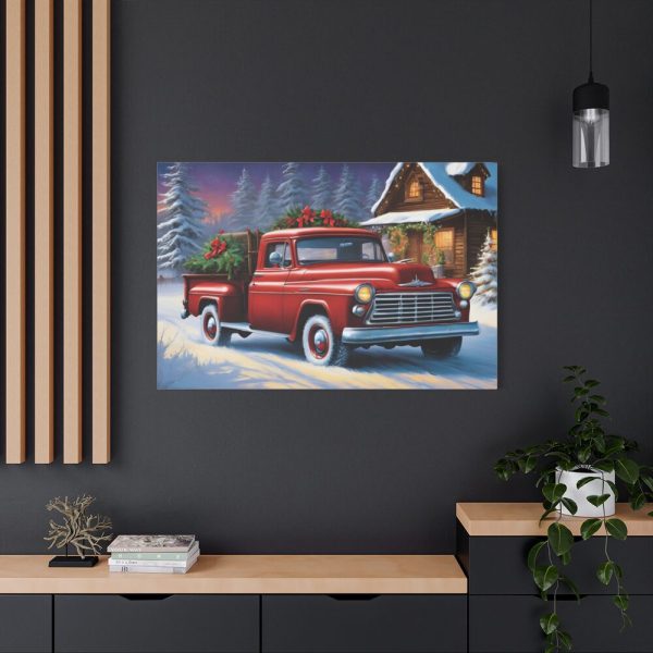Vintage Pickup Truck Christmas I Standard Canvas