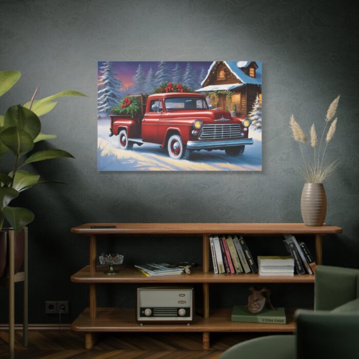 Vintage Pickup Truck Christmas I Standard Canvas - Image 5