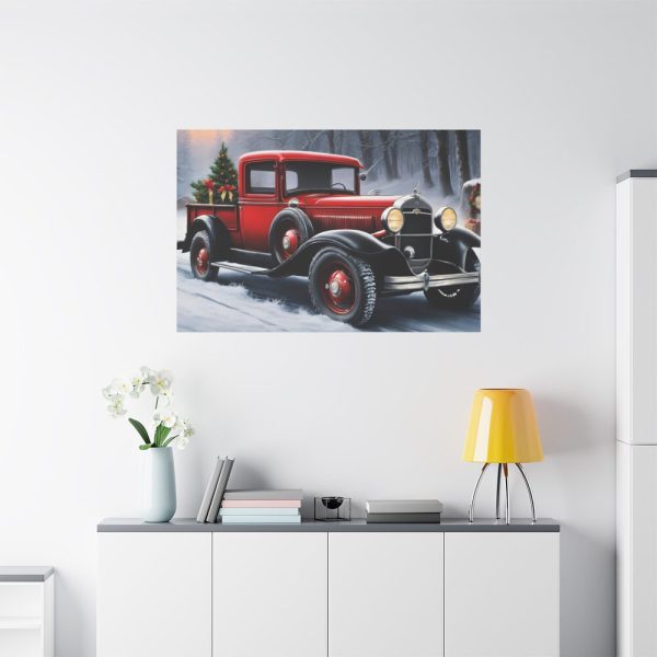 Vintage Pickup Truck Christmas II Standard Canvas