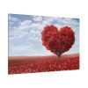 Red Tree in Heart Shape Standard Canvas