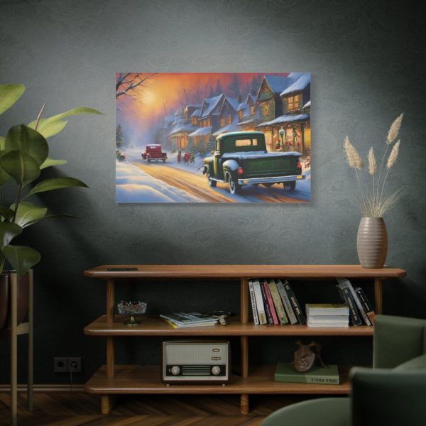 Vintage Pickup Truck Christmas III Standard Canvas