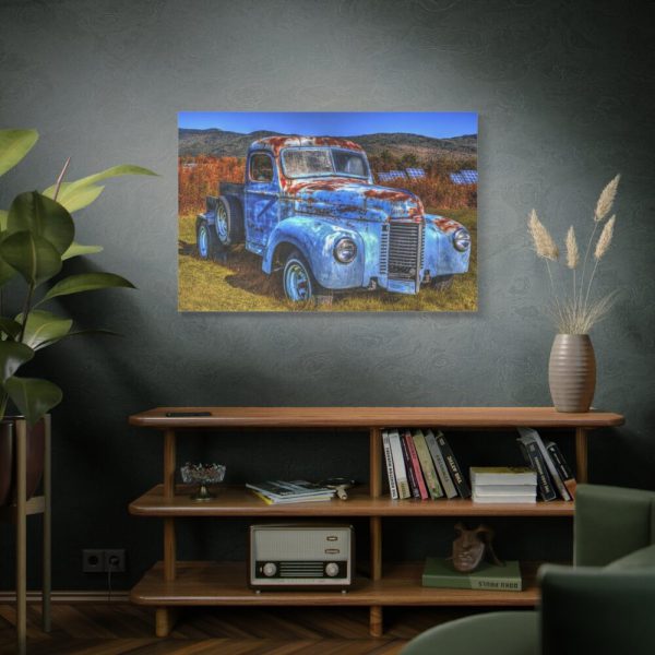 91638-512.jpg Vintage Blue Pickup Truck Standard Canvas
