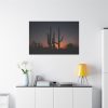 91638-67.jpg Saguaro Cacti at Sunset in the Arizona Desert Standard Canvas