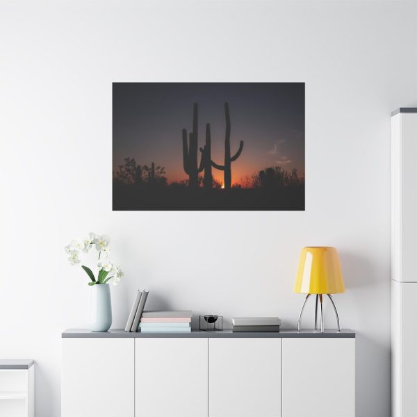 91638-67.jpg Saguaro Cacti at Sunset in the Arizona Desert Standard Canvas