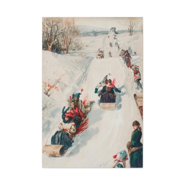 91655-31.jpg Tobogganing by L. Prang & Co Standard Canvas