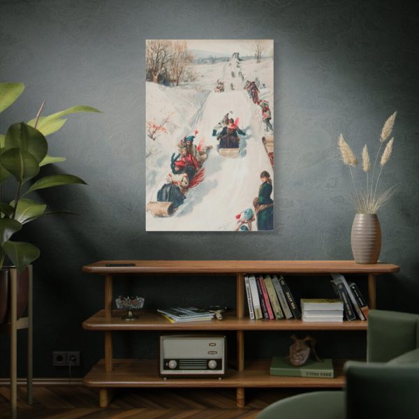 91655-34.jpg Tobogganing by L. Prang & Co Standard Canvas