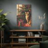 91655-44.jpg Cat By Christmas Tree Standard Canvas