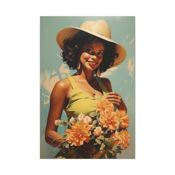 Woman With Flowers Standard Canvas