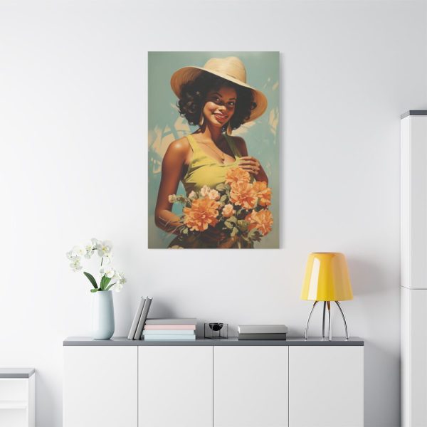 Woman With Flowers Standard Canvas
