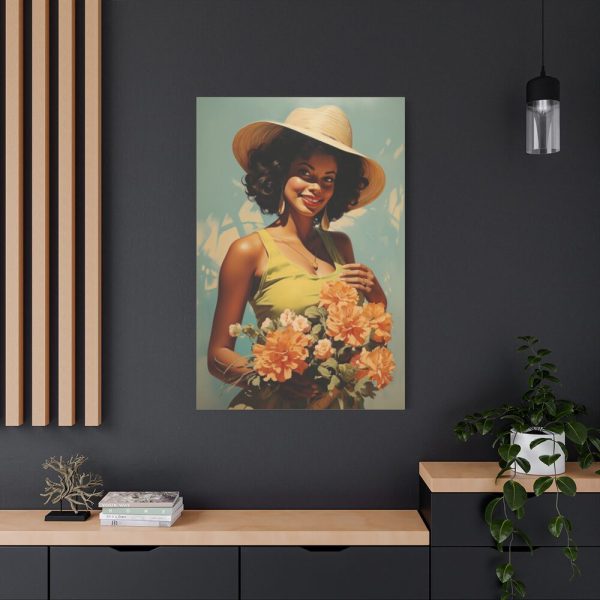 Woman With Flowers Standard Canvas