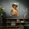 Woman With Flowers Standard Canvas