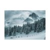 92368-40.jpg Car in Mountain Landscape With Snowy Trees Poster