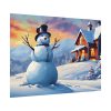 92368-47.jpg Snowman and Illuminated House Poster