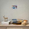 92368-48.jpg Snowman and Illuminated House Poster