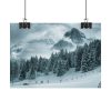 92369-41.jpg Car in Mountain Landscape With Snowy Trees Poster