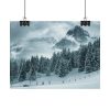 92370-16.jpg Car in Mountain Landscape With Snowy Trees Poster