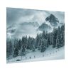 92370-17.jpg Car in Mountain Landscape With Snowy Trees Poster