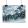 92371-16.jpg Car in Mountain Landscape With Snowy Trees Poster