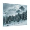 92371-17.jpg Car in Mountain Landscape With Snowy Trees Poster