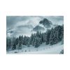 92377-15.jpg Car in Mountain Landscape With Snowy Trees Poster