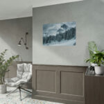Car in Mountain Landscape With Snowy Trees Poster - Image 105