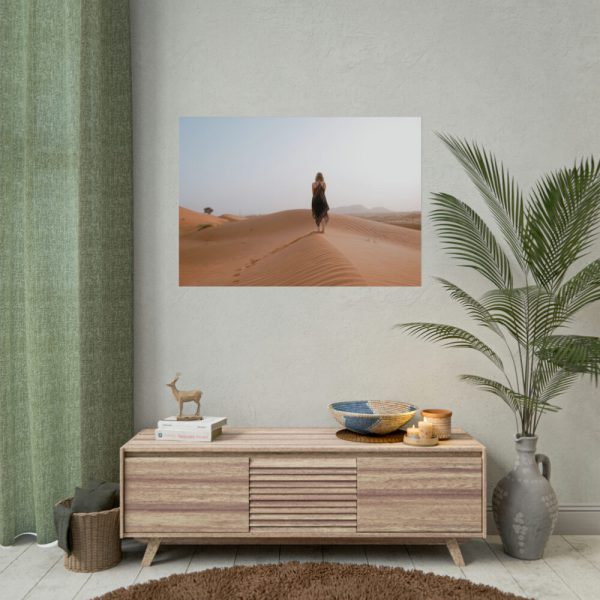 92408-148.jpg Woman Walking on Sandy Deserts Poster