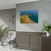 92408-154.jpg Green Fields on the Ocean sand Shoreline at Durdle Door Poster