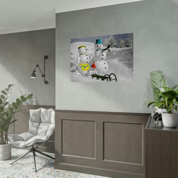 92408-164.jpg Snowman on Christmas Poster