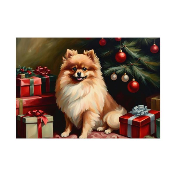 92408-205.jpg Pomeranian Vintage Christmas Poster