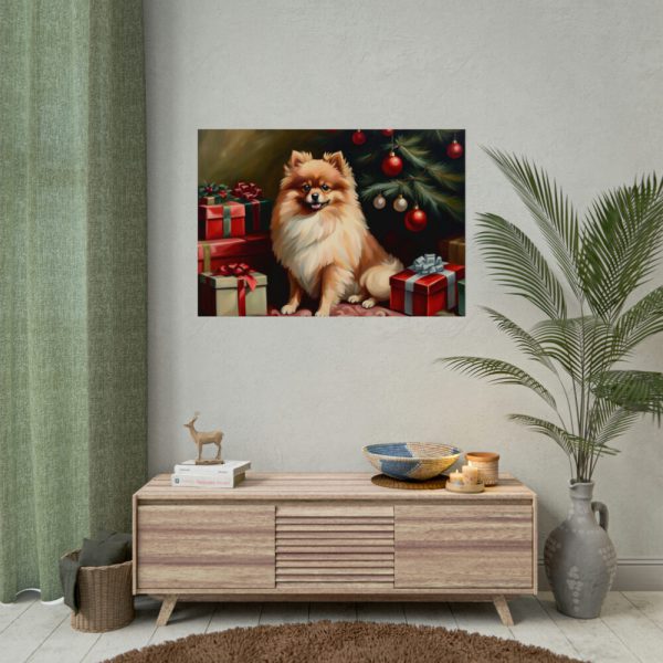 92408-208.jpg Pomeranian Vintage Christmas Poster