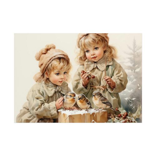 92408-230.jpg Bird And Child Christmas Art Poster