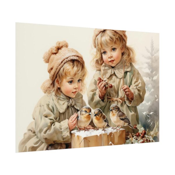 92408-232.jpg Bird And Child Christmas Art Poster