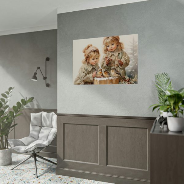 92408-234.jpg Bird And Child Christmas Art Poster