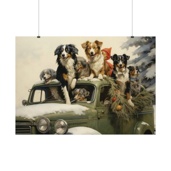 92408-236.jpg Dogs At Christmas Poster