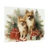 92408-262.jpg Pomeranian Dog At Christmas Poster