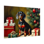 Dachshund Vintage Christmas Poster - Image 3