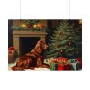 92408-271.jpg Irish Setter Vintage Christmas Poster