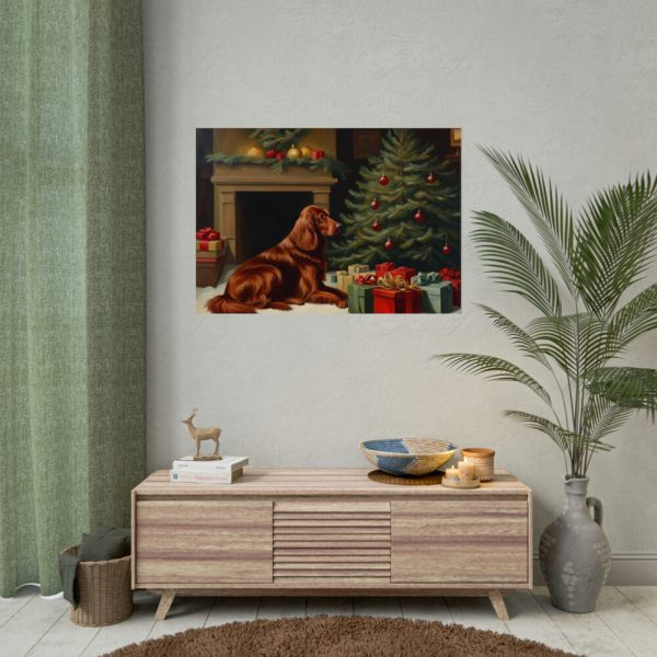 92408-273.jpg Irish Setter Vintage Christmas Poster