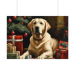 Labrador Vintage Christmas Poster - Image 2