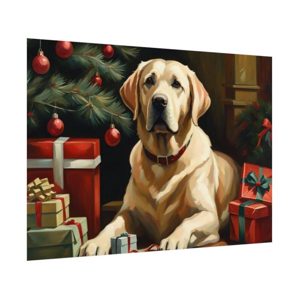 92408-277.jpg Labrador Vintage Christmas Poster