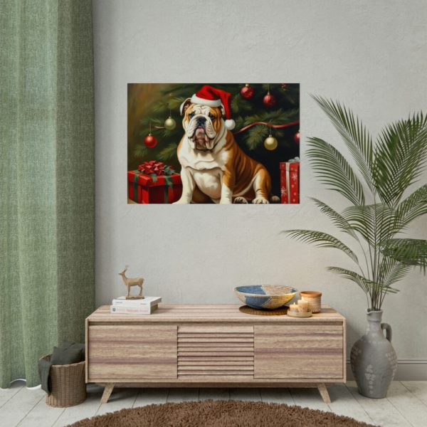 92408-288.jpg English Bulldog Vintage Christmas Poster