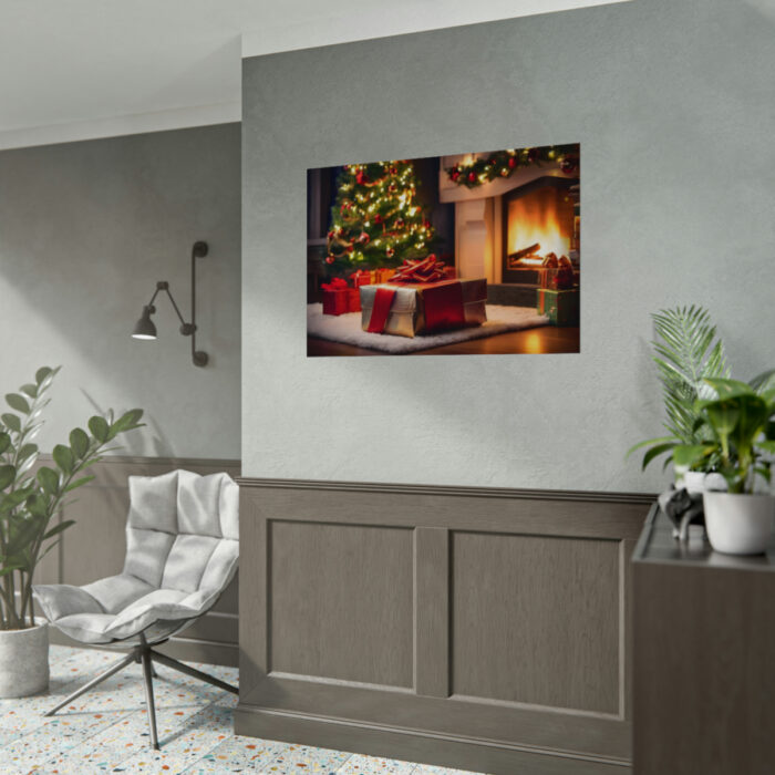 Christmas Gifts, Tree and Fireplace Poster - Image 5
