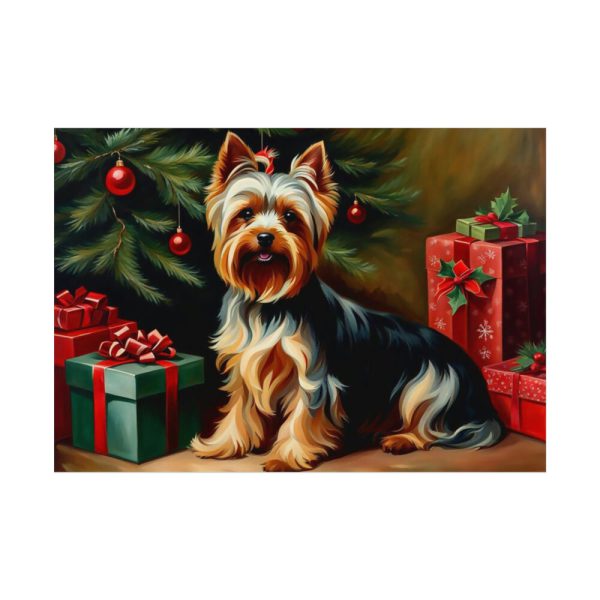 92408-300.jpg Yorkshire Terrier Vintage Christmas Poster
